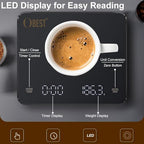 OBEST Mini Coffee Scale with Timer, Rechargeable Espresso Scale with Type-C - Image 3