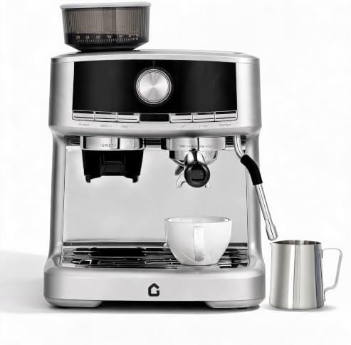 Professional 20 Bar Espresso Machine with Built-In Grinder by JustSmart