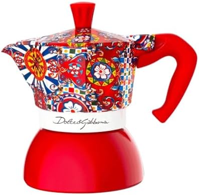 Bialetti Dolce & Gabbana Mochinduction 2 Cup Induction & Direct Fire (Coffee Maker, Espresso Makinetta) by Bialetti