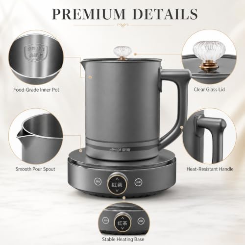 Pure Titanium Electric Kettle 1.5L,Health Tea Pot with Temperature Control - Image 5