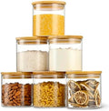 D2scrma 22oz/0.7Qt/650ml Round Glass Storage Containers with Lids 6-Pack by Delicatedtoservicecustomer