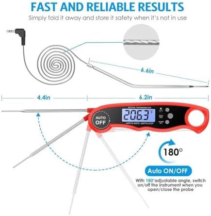 Food Thermometer Digital Kitchen BBQ Meat Water Milk Cooking Probe BBQ Electronic Oven Waterproof Tools(A2) - Image 2