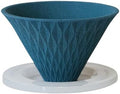 Kofil 13904301 Flow Flow Corrugated Ceramic Coffee Filter Dripper with Dedicated Base Peacock Green Green Made in Japan by Unknown