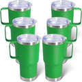 20 oz Tumbler with Handle and Lid Insulated Travel Coffee Mug Green 6P by ATQTQ