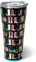 Swig Life 32oz Insulated Tumbler, Travel Coffee Tumbler with Lid, Cup Holder Friendly Travel Coffee Mug, Stainless Steel with Lid (Disco Cowgirl) by SwigLife