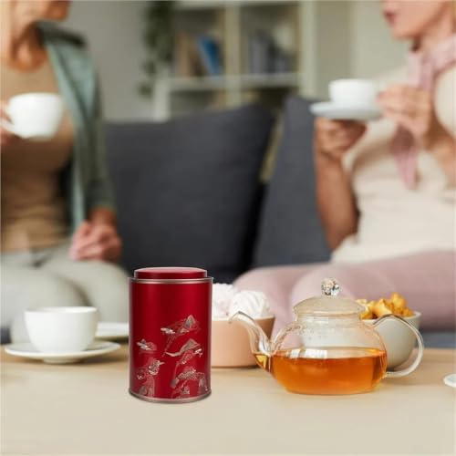 Tea Tinplate Canister Metal Jar with Airtight Lid - Image 7