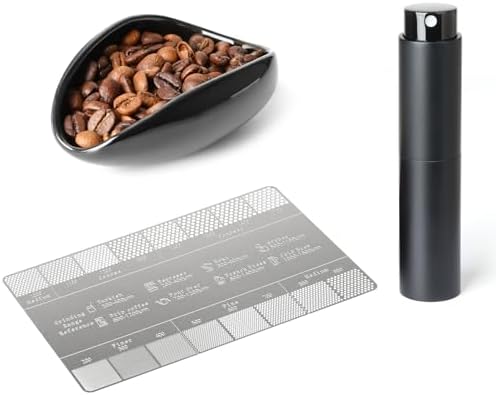 KitchenTour Ceramic dosing Cup & Anti-Static Sprayer & Grind Size Tool with Coffee Scale 3kg/0.1g by KKitchenTour