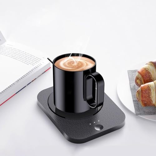 Electric Heating Coaster Coffee Mug Warmer, USB Rechargeable Heated with 3 Temperature Setting, Coffee Tea Milk Smart Coffee Tea Milk Warmers for Travel Home Office Desk (Black) - Image 7