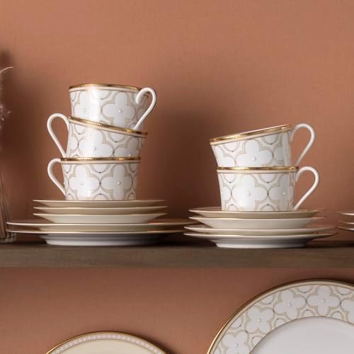 Noritake Trefolio Gold Set of 4 Tea Cup, 7-1/2 oz. - Image 4