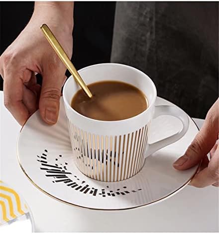 Horse Mirror Cup and Saucer Creative Luxury Art Mirage Inverted Image Cup Golden Inlay Porcelain Teacup Saucer for Cappuccino,milks,espresso,tea,coffee|Cute Pretty Gifts - Image 4