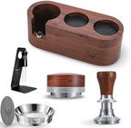 54mm Espresso Puck Prep Kit For Breville Barista Espresso Machines - Coffee Tamper, Distribution Tool, Tamp Station, Dosing Funnel Puck and WDT Tool - Espresso Accessories Kit by KNODOS