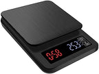 Electronic Coffee Scale with Timer 5kg Black Digital Kitchen Scale by COLLBATH
