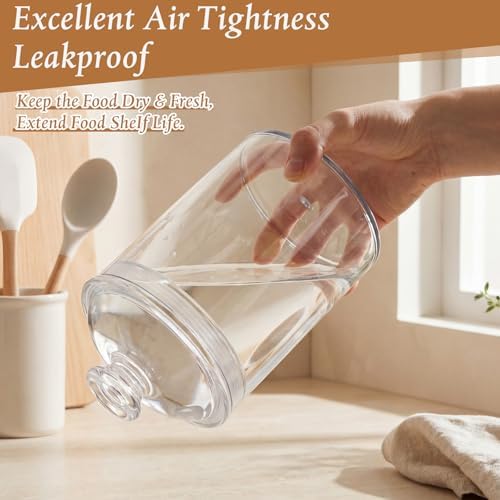 Suclain 4 Pack Acrylic Cookie Candy Jar with Lid, 14oz,24oz,34oz,50oz - Image 4