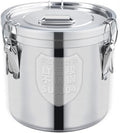 12L/3.2 Gal 304 Stainless Steel Food Containers 404 Oz Stainless Container with Lid and Lock Airtight Canister for Storage 304 Stainless Steel Food Storage Containers Stainless Bucket by Alinwirsy