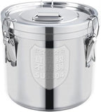 12L/3.2 Gal 304 Stainless Steel Food Containers 404 Oz Stainless Container with Lid and Lock Airtight Canister for Storage 304 Stainless Steel Food Storage Containers Stainless Bucket by Alinwirsy