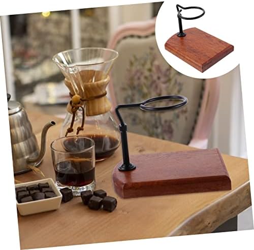 Wooden Base Adjustable Coffee Dripper Stand for Pour-over Brewing - Image 4