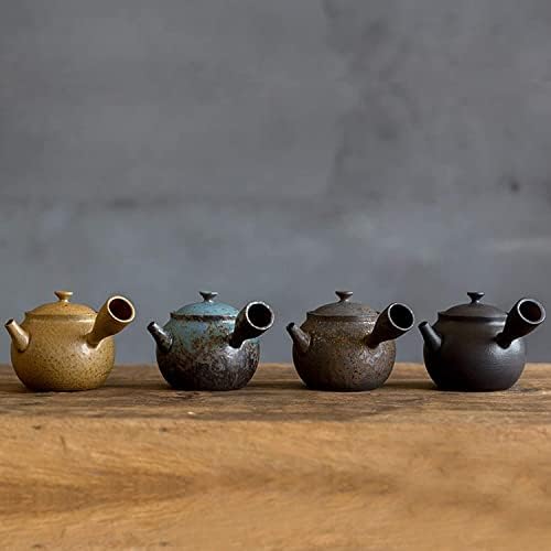 KYUSAR Japanese Cast Iron Teapot Chinese Teapot 320Ml Chinese Ceramic Tea Pot Teapot Portable Ceramic Gift for Outdoor Picnic Business Hotel Tetsubin Tea Pot (Color : D, Size : 320Ml) - Image 3