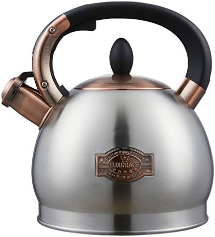 Tea Kettle -2.8 Quart Tea Kettles Stovetop Whistling Teapot Stainless Steel Tea Pots for Stove Top Whistle Tea Pot by LUXGRACE