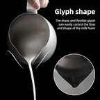 Milk Frothing Pitcher Milk Frothing Pitcher Stainless Steel 20oz/600ML Coffee Frother Cup With Measurement(Steel) - Image 4