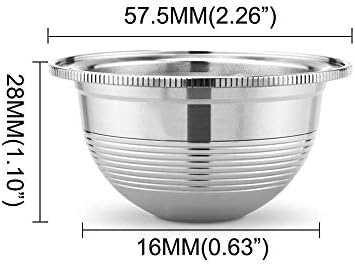 DECA Reusable Coffee Capsule Filter, Stainless Steel Coffee Pod Holder Set for Nespresso Vertuoline GCA1/Plus, Nespresso Vertuo Plus Series, Delonghi ENV 135/150 with Brush Spoon (70ml), Silver - Image 2