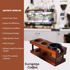 Upgraded Wooden Espresso Tamp Station or 51-58mm Espresso Accessories, Durable Multi Function Tamping Station, Store Your Tamper, Distributor, Portafilter, Coffee Grounds (Premium Tamp Station) - Image 5