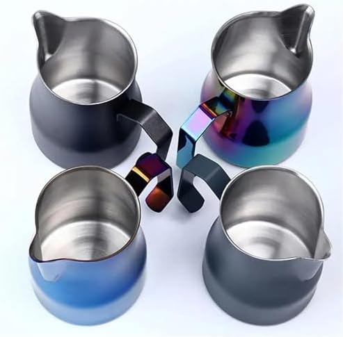 350ml/500ml 304 Stainless Steel Coffee Pitcher Milk Frothing Cup Cream Maker Barista Craft Espresso Latte(350ML Black) - Image 4