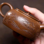 Tea Kettle Creative Handmade Exquisite Pattern Jiangshan Beautiful Teapot Home Purple Sand Teapot Ceramic Tea Infuser - Image 4