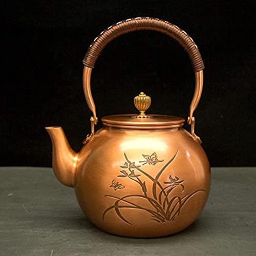 LJYT Teapot Teapot Tetsubin Tea Kettle Japan Copper Pot Handmade Antique Copper Pot 1400ml Large Capacity Teapot (Color : B, Size : 1400ml) by Unknown