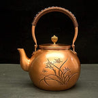 LJYT Teapot Teapot Tetsubin Tea Kettle Japan Copper Pot Handmade Antique Copper Pot 1400ml Large Capacity Teapot (Color : B, Size : 1400ml) by Unknown