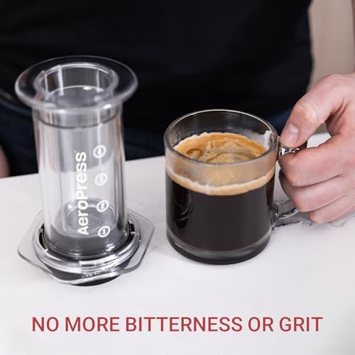 AeroPress Clear Coffee Maker and Carafe Bundle, French Press Coffee Maker, Premium Coffee Press for Smooth Coffee Without Grit or Bitterness, Small Portable, Ideal for Camping & Travel - Image 4