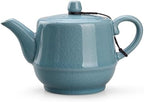 Ceramic Teapot with Infuser for Tea Coffee Milk as Gift Sky Blue - Image 3