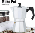 Pomya Octagonal Moka Pot, Aluminum Stovetop Espresso Maker 6 Cup, with Ergonomic Handle, for Gas Induction Cooktops - Image 5
