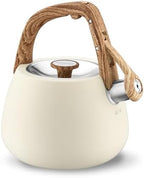 Cuisinart® Sweet Retreat 2 Qt. Tea Kettle - Matte Cream (Wood Finish Handle) - Image 2
