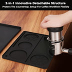 4-in-1 Silicone Coffee Mat for Ninja Luxe Cafe ES601/ES701 – Top Mat + Coffee Maker Mat + Espresso Tamping Mat + Tamper Base - Food Grade Silicone Espresso Mat for Ninja luxe Cafe Accessories - Image 5