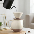 Elegant Ceramic Pours Over Coffee Maker Set with Dripper and 830ml Pots for Home Offices and Cafes Restaurant - Image 7
