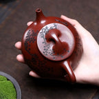 Tea Kettle Stovetop Creative Purple Clay Hand-carved Plum Blossom Teapot Home Desktop Tea Infuser Tea Pots for Stove Top - Image 5
