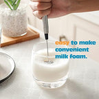 Stainless Steel Electric Milk Frother Handheld for Drink Mixer, Latte, Coffee, Foam and Cappuccino Maker - Image 7