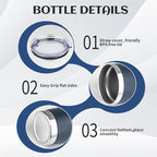 StarSpeed 6 Pack 20oz Stainless Steel Travel Coffee Tumbler,Navy Blue - Image 5