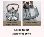Glass Teapot,40.6oz/1200ml Large-capacity teapot,Dual-layer inner liner design,Suitable for scented tea and loose tea leaves - Image 6