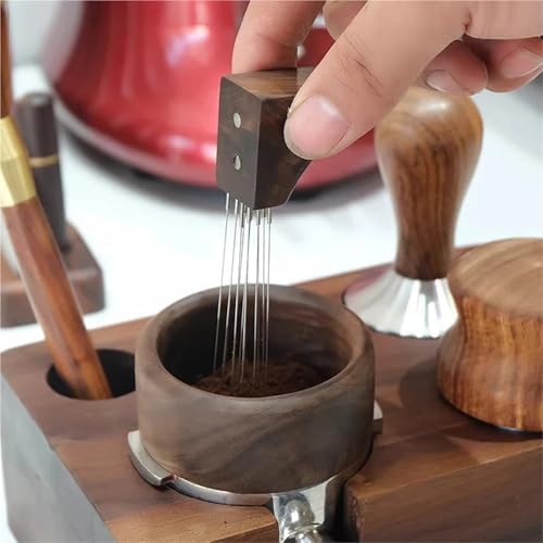 Coffee Distribution Needle Magnetic Holder WDT Tool Espresso Stirrer Anti-Clumping Even Extraction12 Needles Portable Home Bari - Image 3