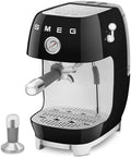 Smeg ECF03 Made in Italy Retro Espresso Machine with Cold Brew, 15 Bar Pump, Thermoblock Heating, Steam Wand, Adjustable Temperature, 47 oz Water Tank- (Black) by Unknown