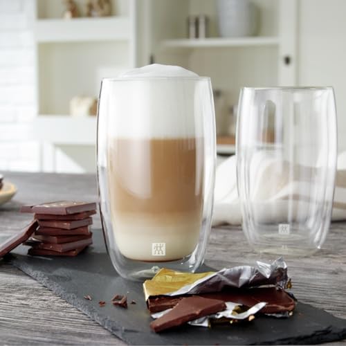 ZWILLING Sorrent 39500-078 Sorrento Double Wall Glass Latte, 11.8 fl oz (350 ml), Set of 2 Pieces, Tumbler, Insulated, Cold Insulated, Iced Tea Cup, Double Layer, Microwave Safe - Image 2