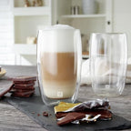 ZWILLING Sorrent 39500-078 Sorrento Double Wall Glass Latte, 11.8 fl oz (350 ml), Set of 2 Pieces, Tumbler, Insulated, Cold Insulated, Iced Tea Cup, Double Layer, Microwave Safe - Image 2