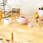 RSVP International Stoneware Teapot Collection, Microwave and Dishwasher Safe, 42 oz, Pink - Image 3