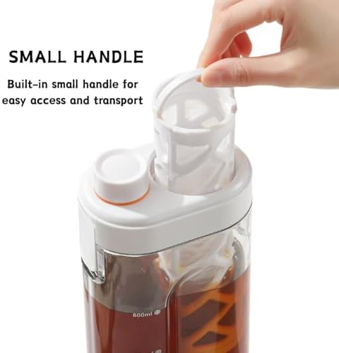 Cold Brew Coffee Maker,33 oz BPA free Pitcher with 350-Mesh Ultra-Fine Filter, Refrigerator Horizontal Stackable Space Saving, Airtight & Leak-Proof for Iced Coffee,Tea & Lemonade (Black) - Image 5