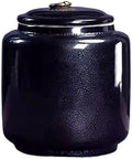 Tea Storage Containers Chinese Retro Kiln Change Glaze Loose Leaf Tea Warehouse Large Sealed Storage Jar Decorative Porcelain Tea Tins(Black) by Unknown