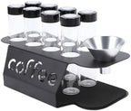 AMONIDA 8Pcs Coffee Bean Storage Tubes with One Way Exhaust, Transparent Sealing Coffee Bean Glass Vials Kit, Valve Stand Funnel, Ideal for Storing Loose Leaf Teas, Nuts & Flavorings - Image 5