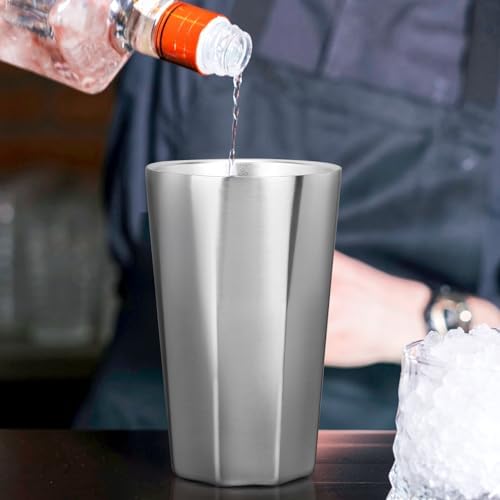 Beasea Stainless Steel Cups 15 oz, 4 Pack Large Stackable Double Wall Insulated Stainless Steel Tumbler Bulk for Drinking Metal Pint Glasses Tin Cups Home Restaurant Office Party Camping - Image 7