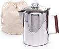 Camping Coffee Percolator Stainless Steel Stovetop Camp Coffee Maker 12 Cup by ZOWIEKING