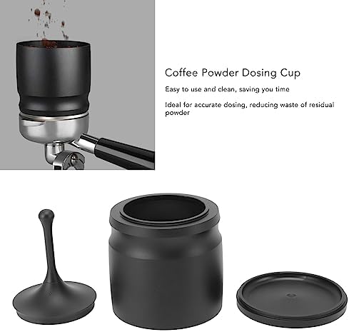 Dosing Cup, Alumium Alloy Coffee Dosing Cup, Coffee Powder Dosing Press Ring, Black Coffee Powder Cup for Coffee Machine, Hands Free Metal Coffee Dosing Funnel, Easy to Clean - Image 5